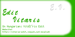 edit vitaris business card